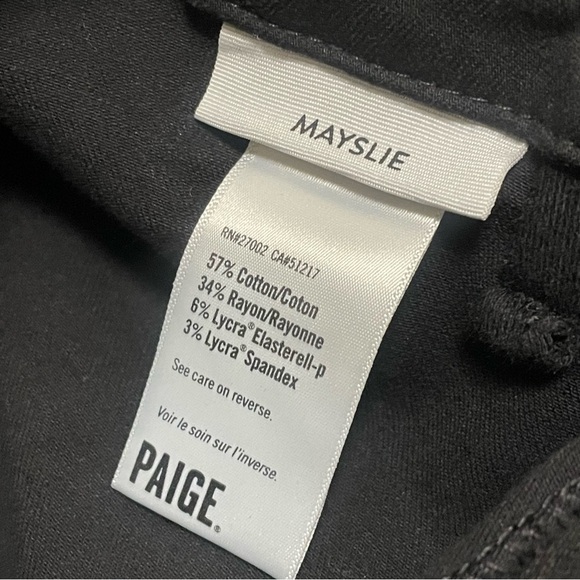 PAIGE Women's Mayslie Jogger Black Zip Ankle Pants Y2K Trendy Sz 28 - Picture 8 of 11